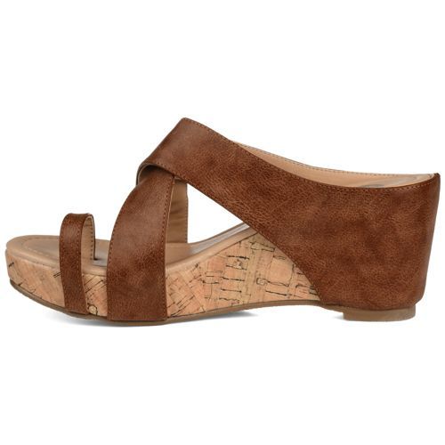 Journee Women's Rayna Criss Cross Wedge Sandals