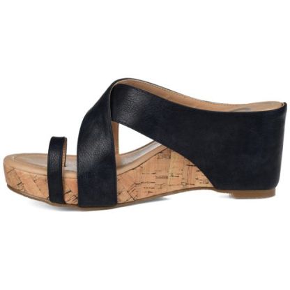 Journee Women's Rayna Criss Cross Wedge Sandals