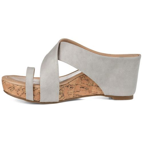 Journee Women's Rayna Criss Cross Wedge Sandals