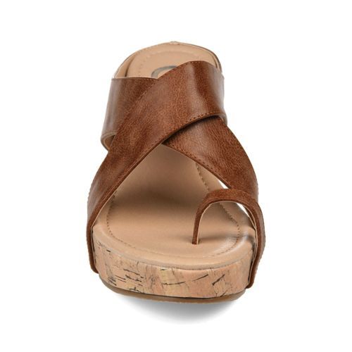 Journee Women's Rayna Criss Cross Wedge Sandals