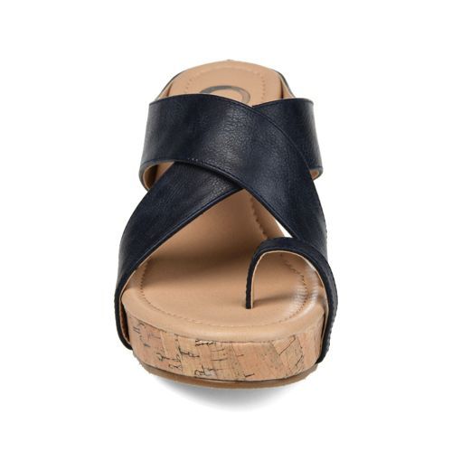 Journee Women's Rayna Criss Cross Wedge Sandals