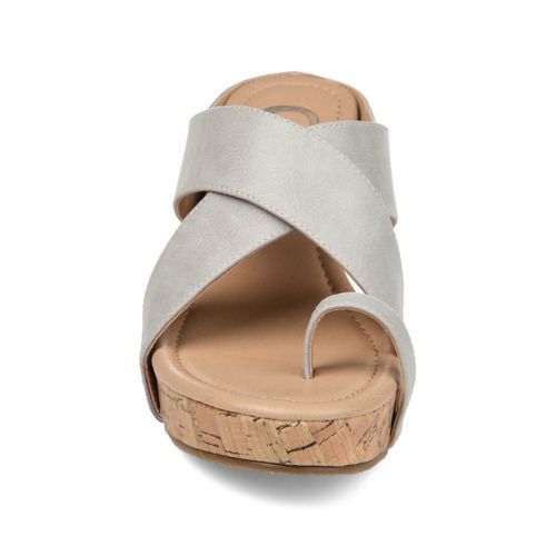 Journee Women's Rayna Criss Cross Wedge Sandals