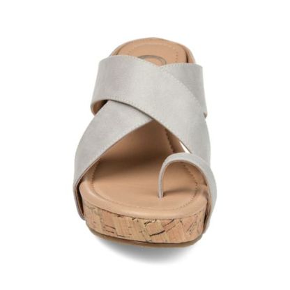 Journee Women's Rayna Criss Cross Wedge Sandals