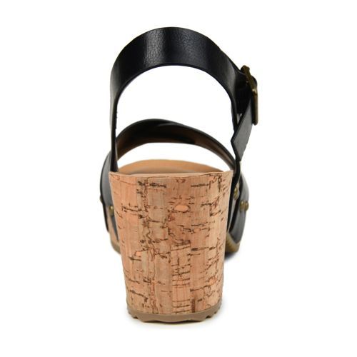 Journee Women's Valentina Criss Cross Strap Block Heel Sandals