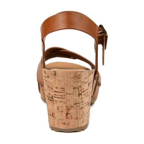 Journee Women's Valentina Criss Cross Strap Block Heel Sandals