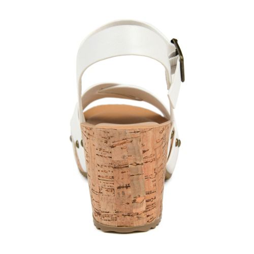 Journee Women's Valentina Criss Cross Strap Block Heel Sandals