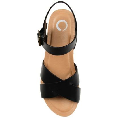 Journee Women's Valentina Criss Cross Strap Block Heel Sandals