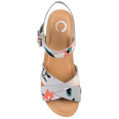 Journee Women's Valentina Criss Cross Strap Block Heel Sandals