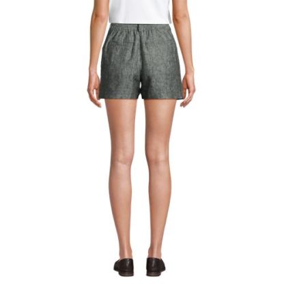Women's High Rise Pleated A-line 5" Linen Shorts