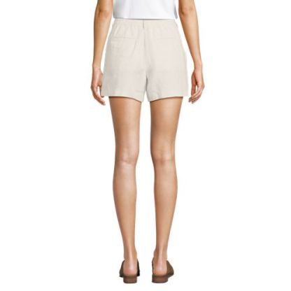 Women's High Rise Pleated A-line 5" Linen Shorts