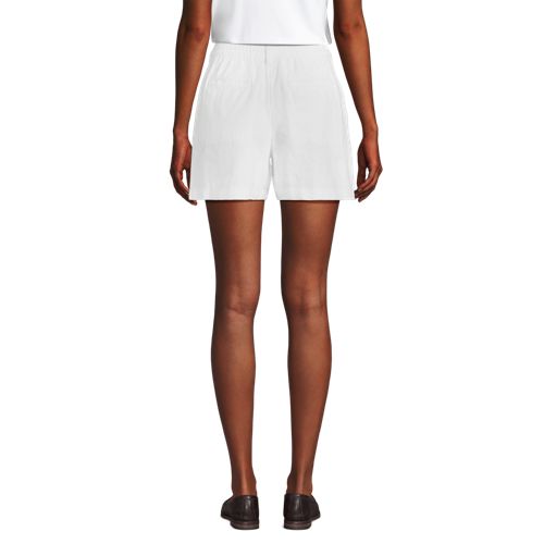 Women's High Rise Pleated A-line 5" Linen Shorts