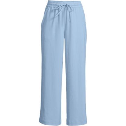 Women's Sport Knit Elastic Waist Wide Leg Crop Pants