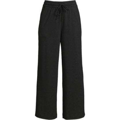 Women's Sport Knit Elastic Waist Wide Leg Crop Pants