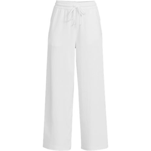 Women's Sport Knit Elastic Waist Wide Leg Crop Pants