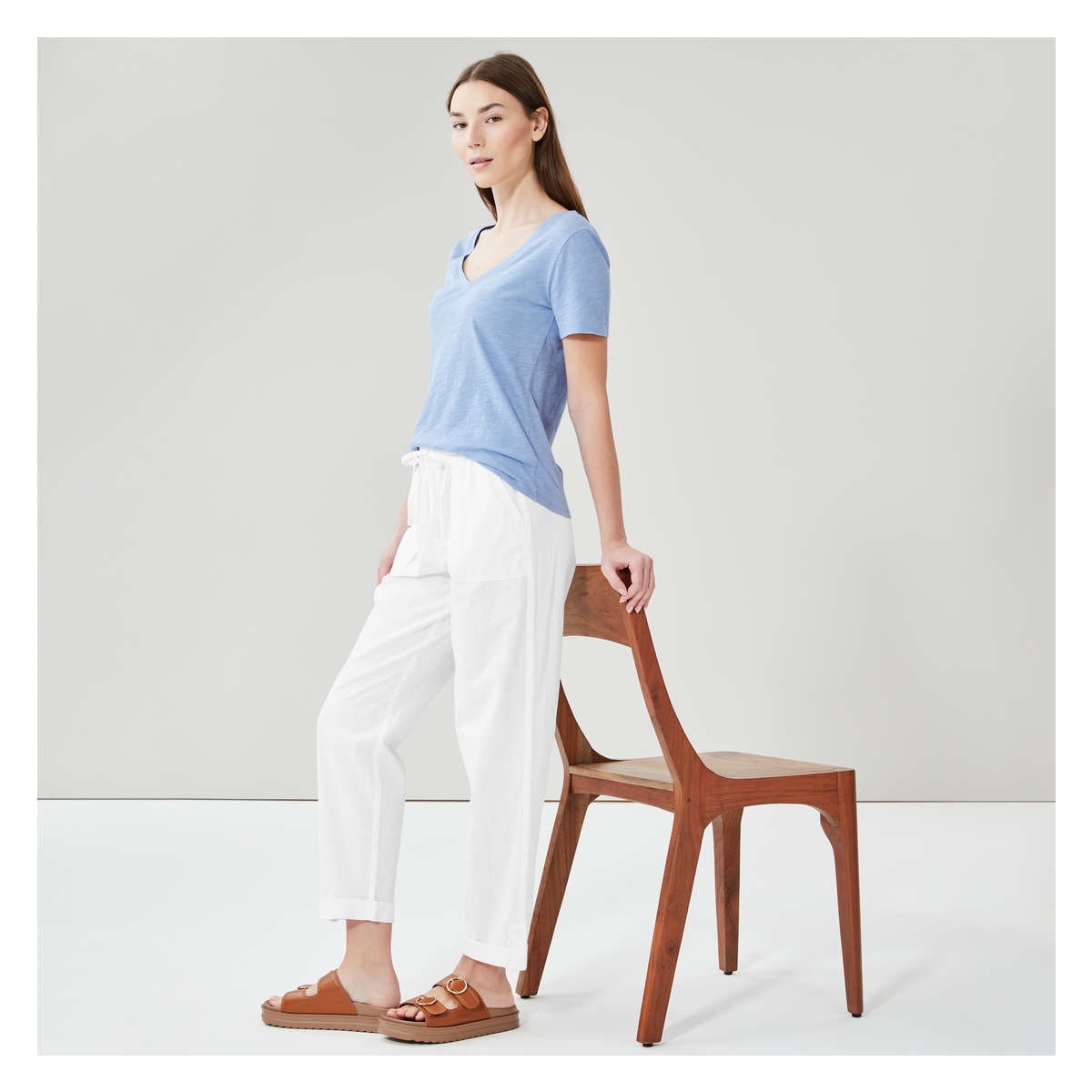Linen-Blend Pant