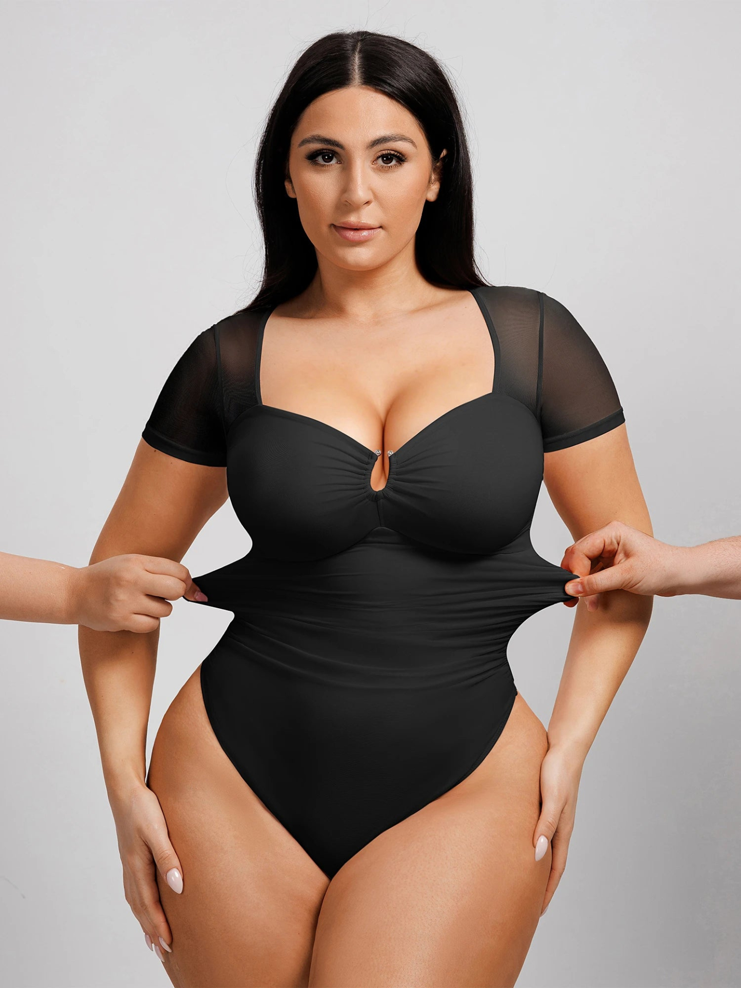 Women's Ultra-Fine Mesh Classic Thong Bodysuit