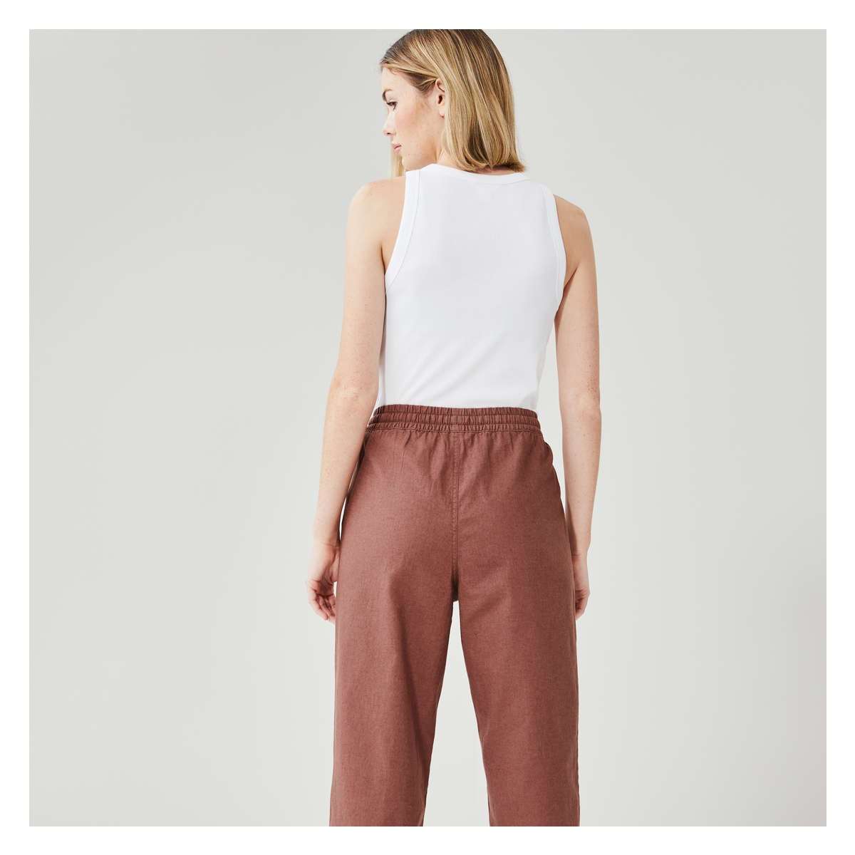Linen-Blend Pant