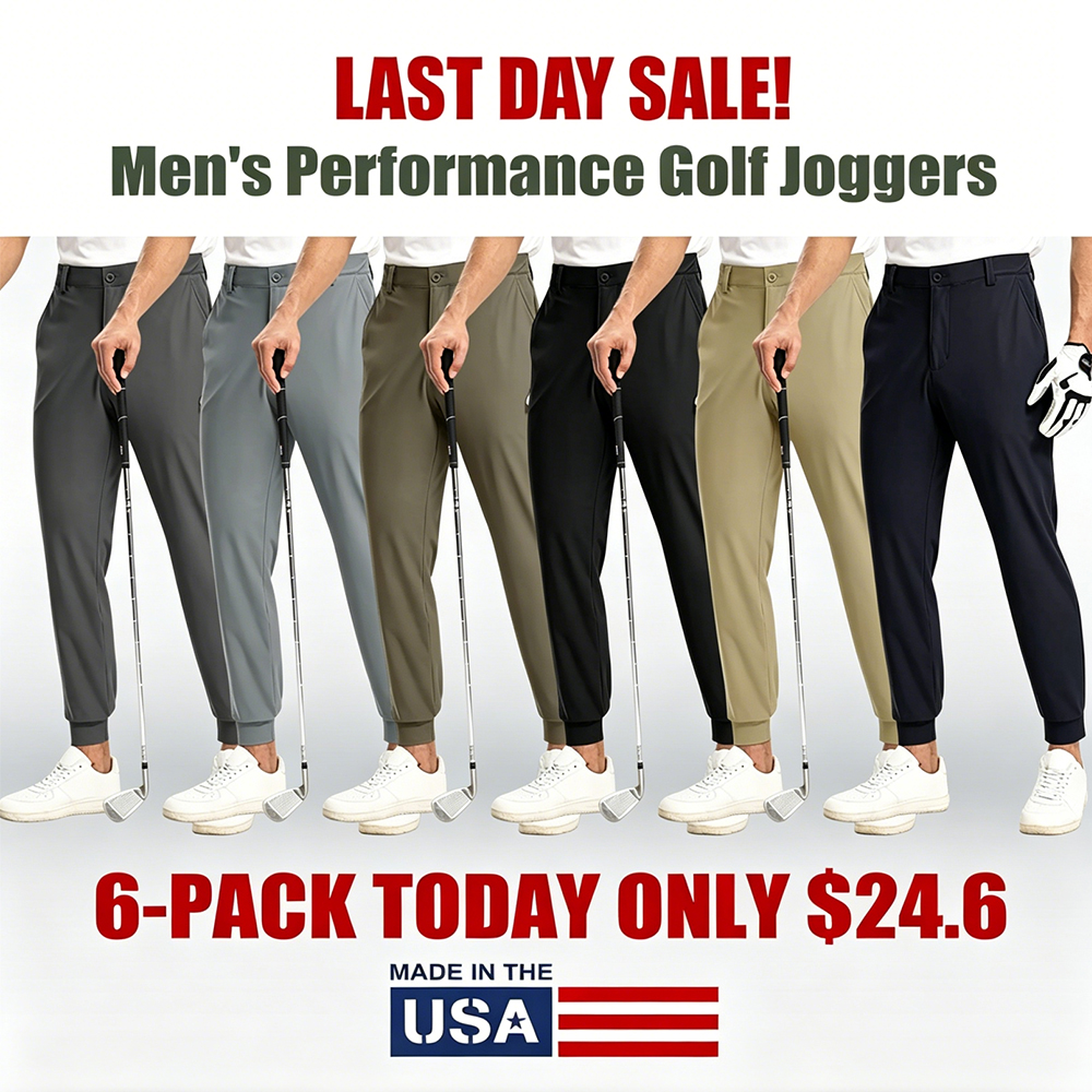Men's 4-way Stretch Dry Fit Slim Fit Performance Golf Jogger Pant