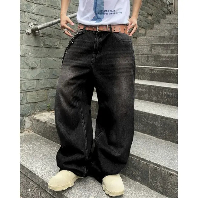 Men's Vintage Baggy Jean Wide Leg Denim Pant