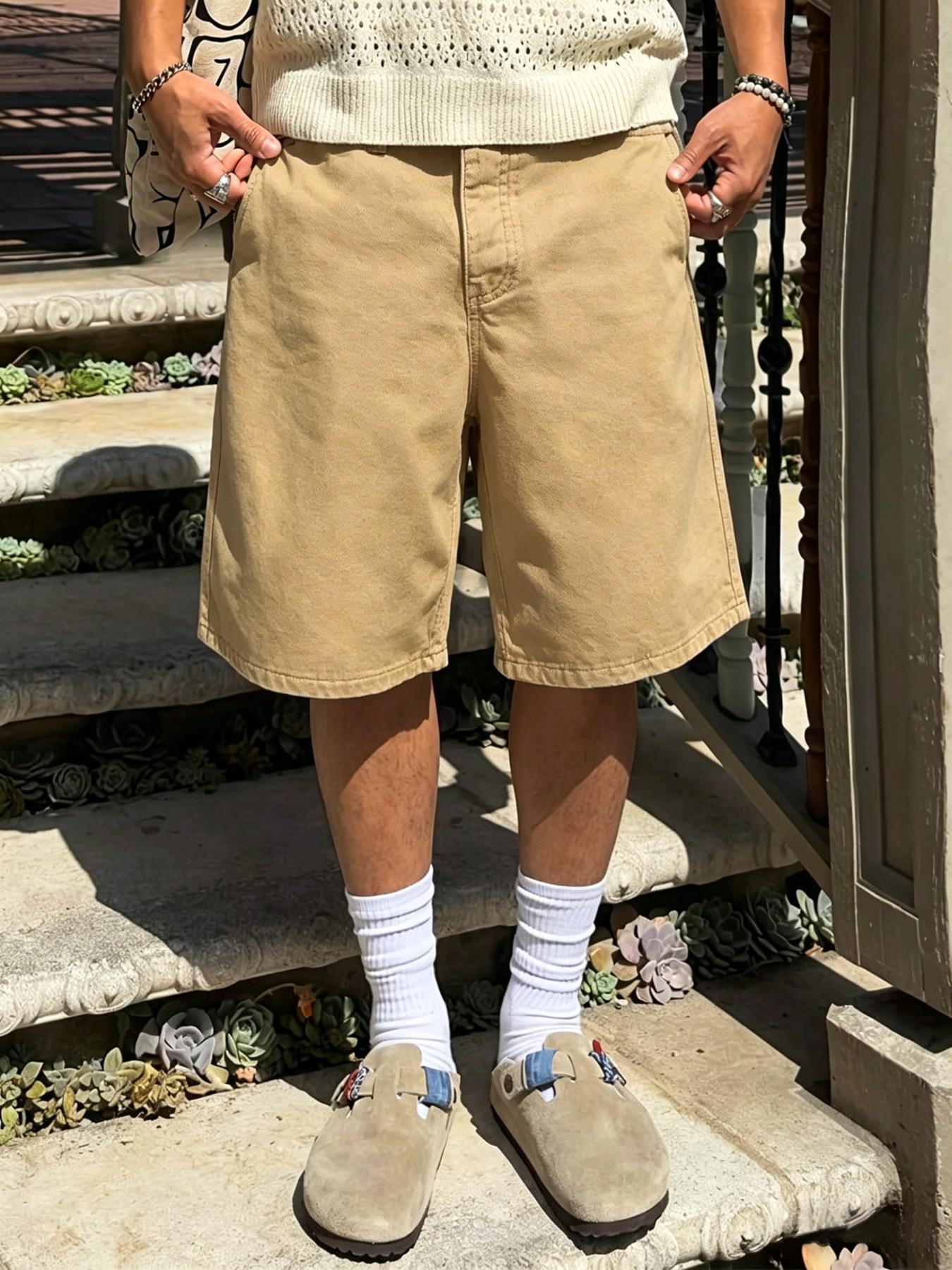 Men's Vintage Washed Denim Shorts