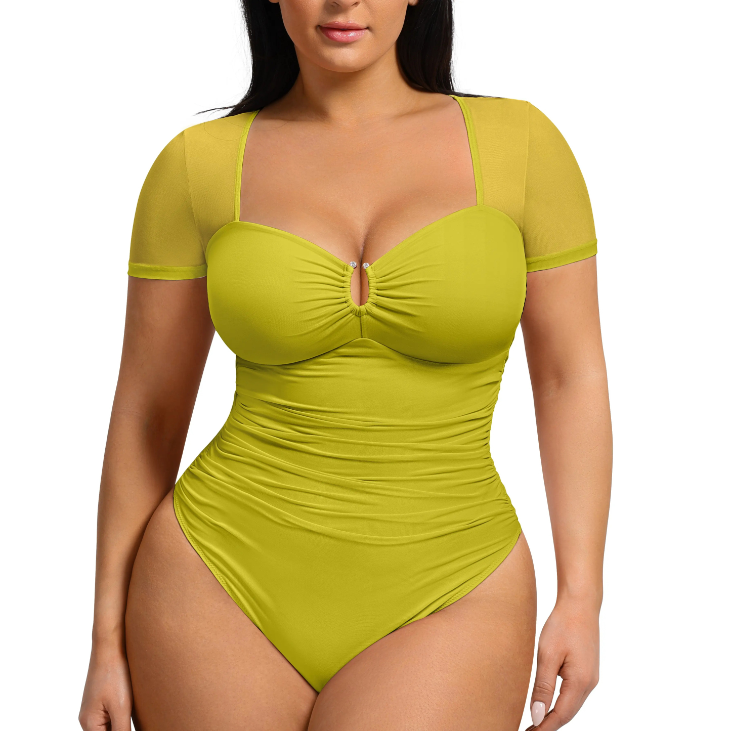 Women's Ultra-Fine Mesh Classic Thong Bodysuit