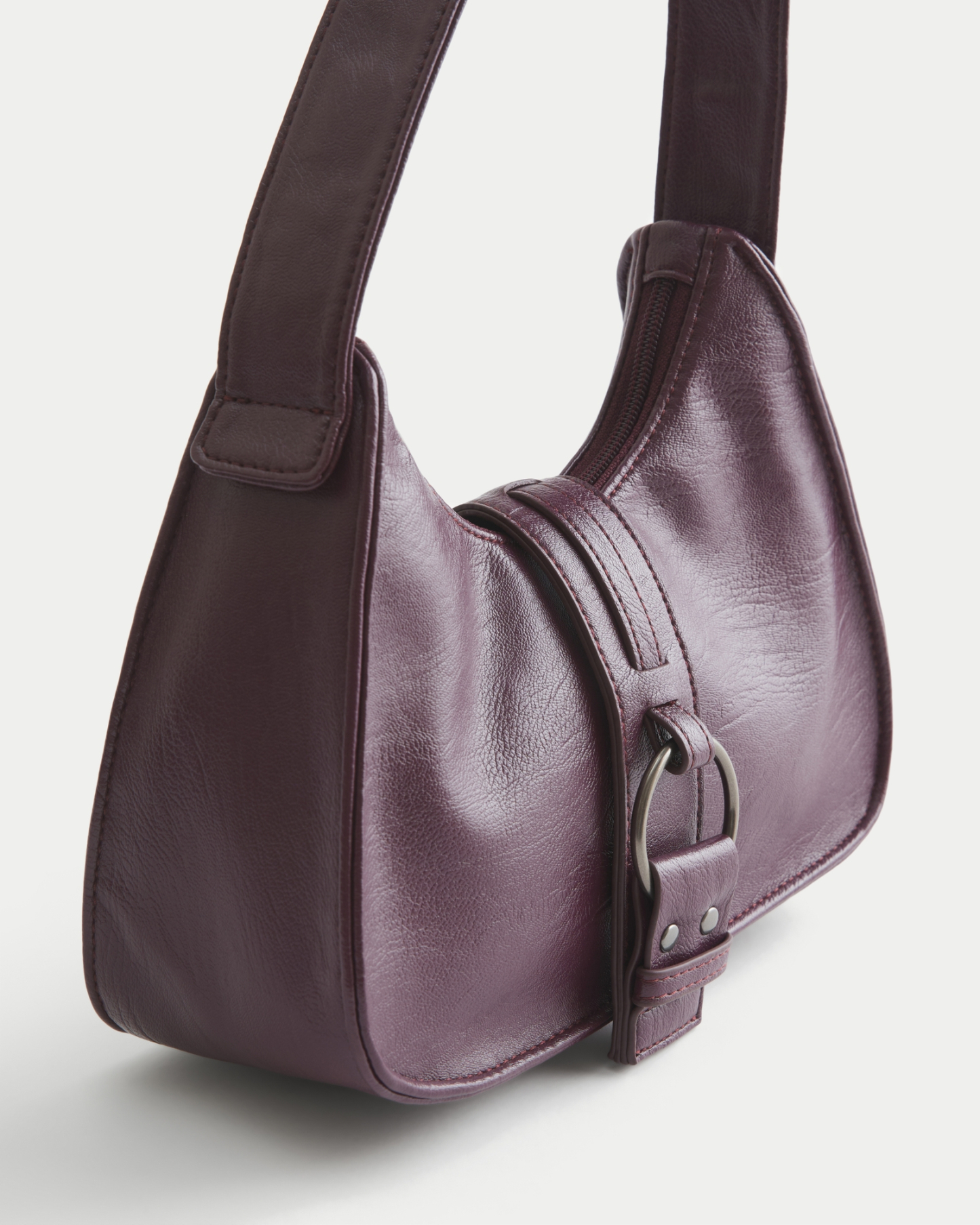 Belted Faux Leather Purse