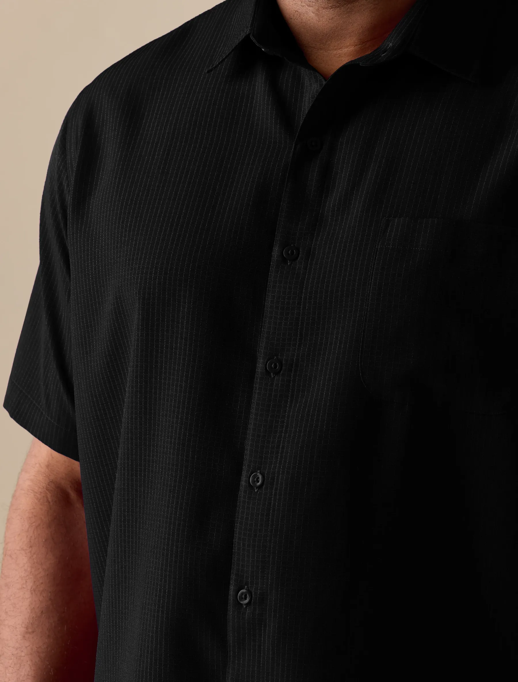 Microfiber Comfort Grid Sport Shirt