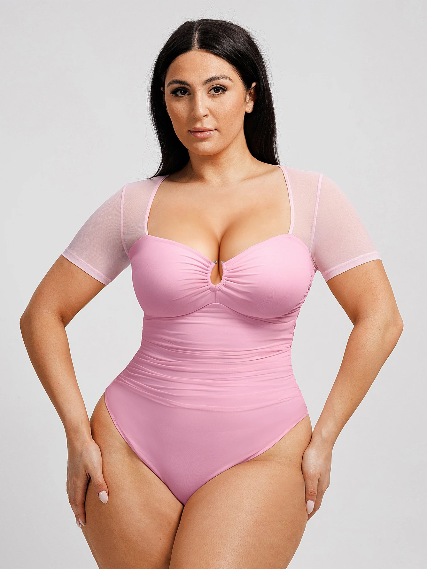 Women's Ultra-Fine Mesh Classic Thong Bodysuit