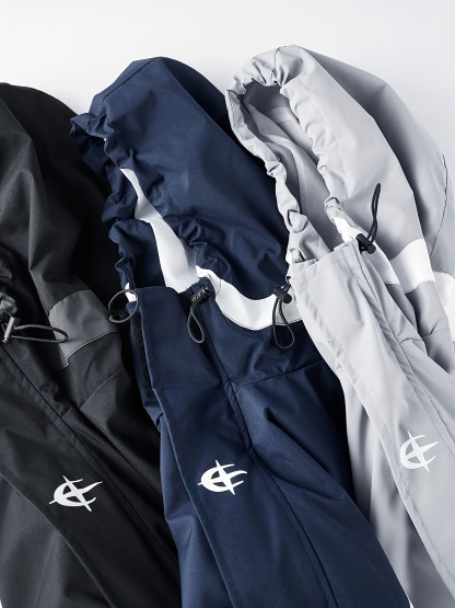 Men's High Street Patchwork Tracksuit Reflective Windbreaker Jacket Athletic Joggers Techwear Set