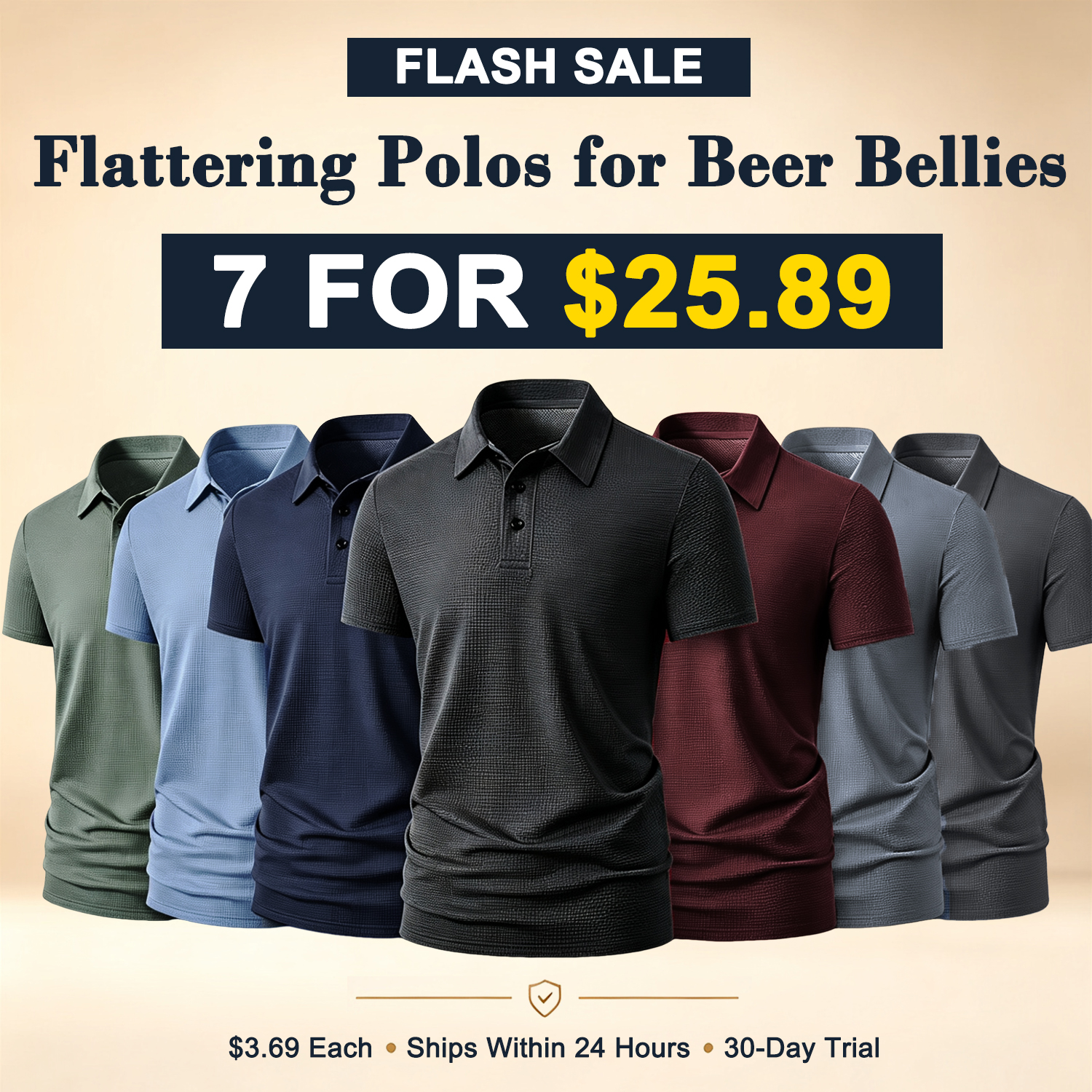 Men's Short Sleeve Ultra Comfortable Polo Shirt S-5XL