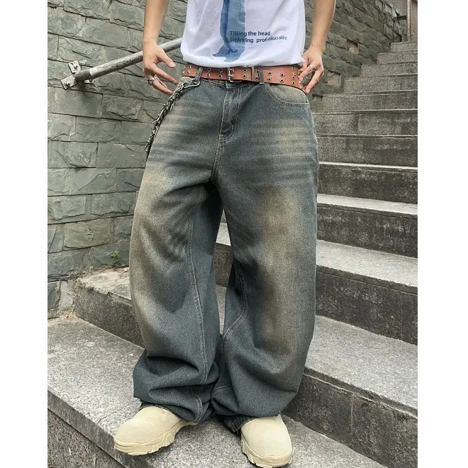 Men's Vintage Baggy Jean Wide Leg Denim Pant