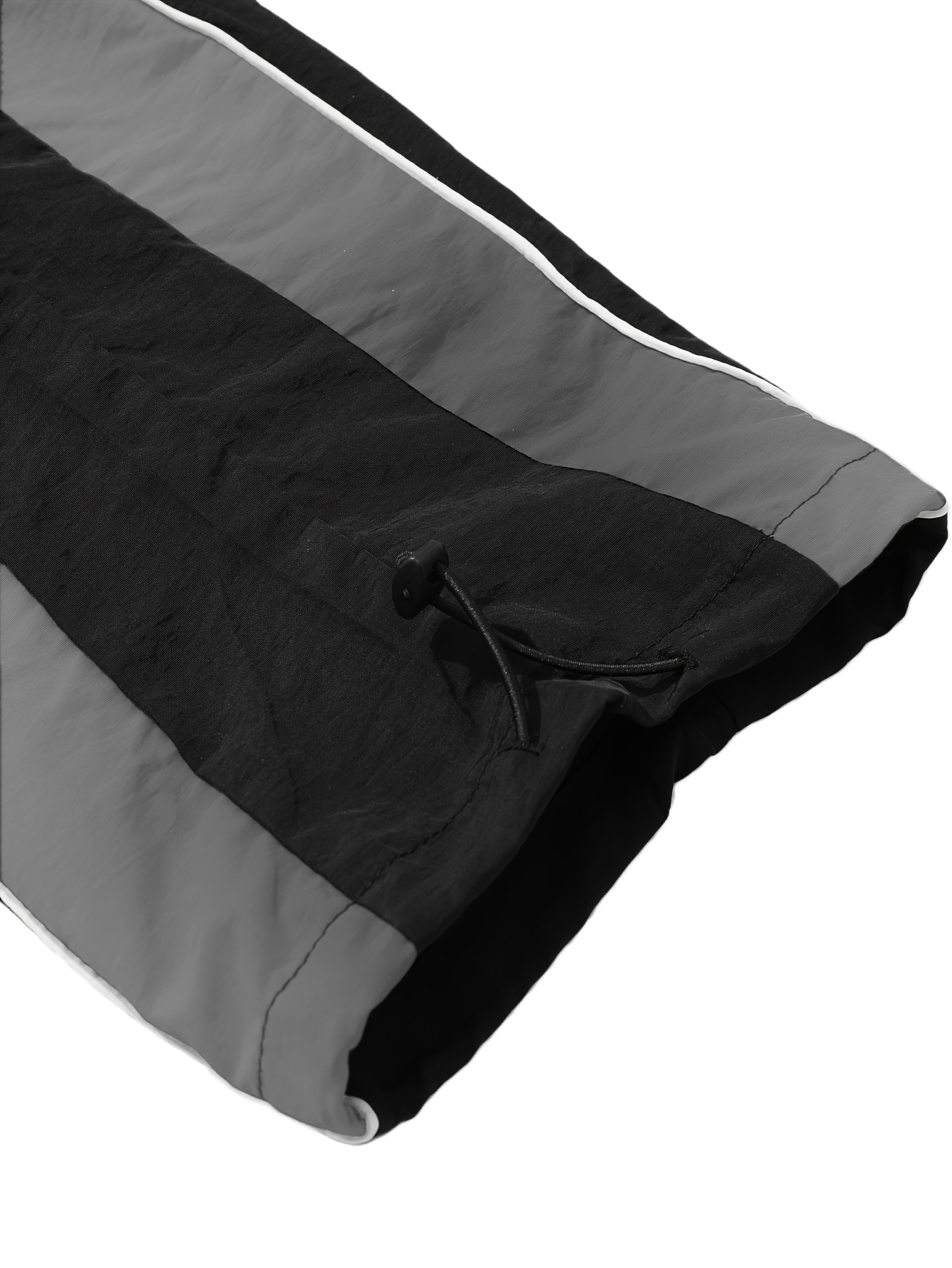 Men's High Street Patchwork Tracksuit Reflective Windbreaker Jacket Athletic Joggers Techwear Set