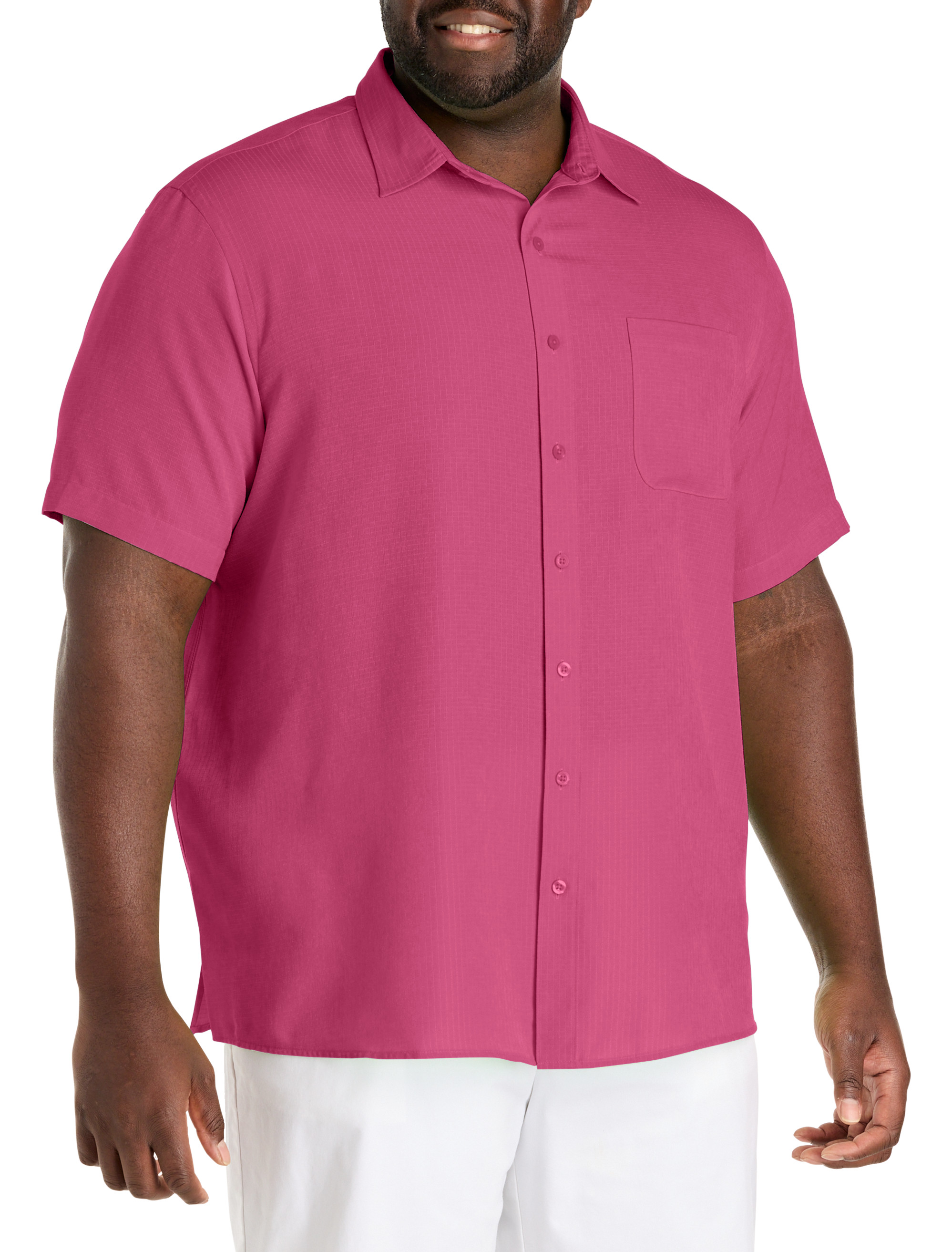 Microfiber Comfort Grid Sport Shirt