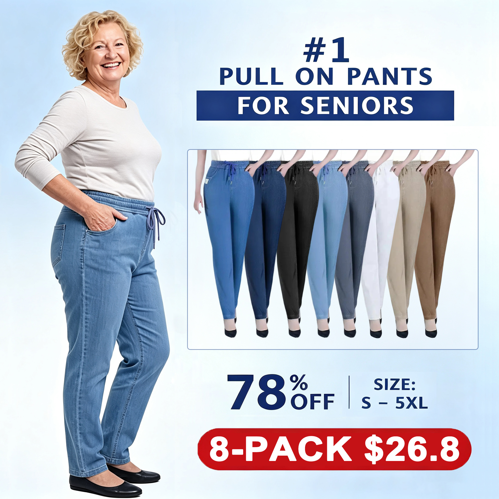 ⏰Last Day Sale🔥Women's High Waist Ultra-Stretch Mom Jeans