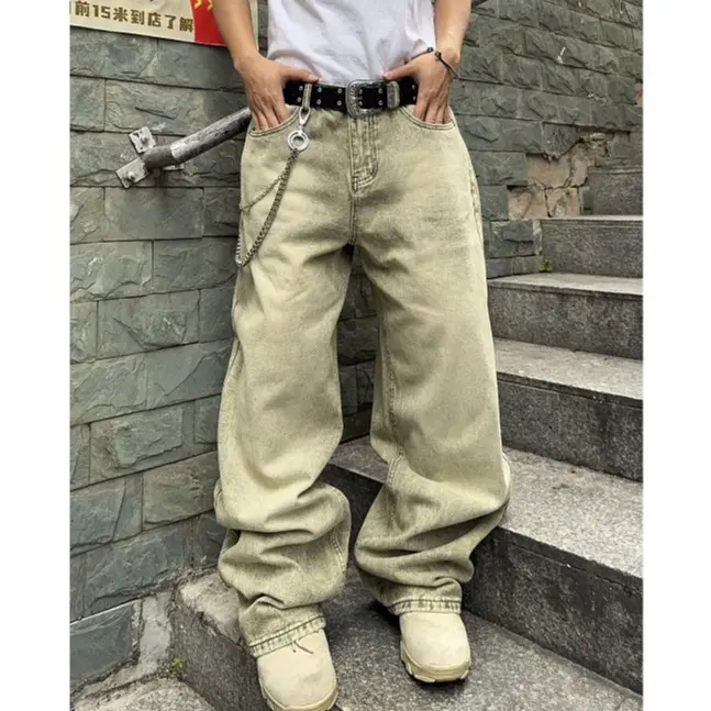 Men's Vintage Baggy Jean Wide Leg Denim Pant