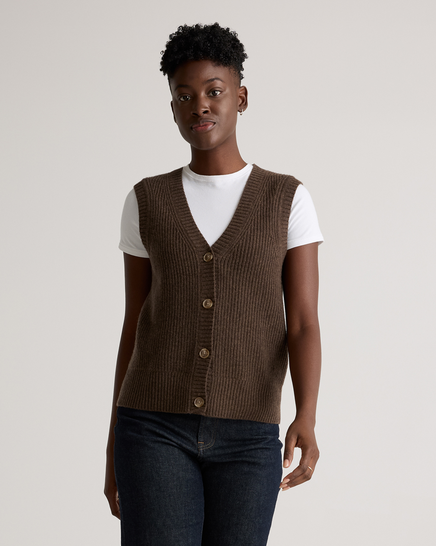 Mongolian Cashmere Fisherman Sweater Vest