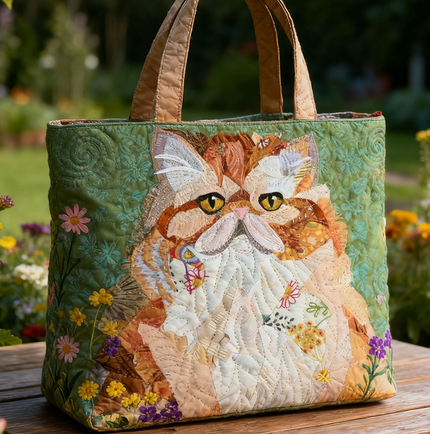 Garfield Flower Quilted Tote Bag