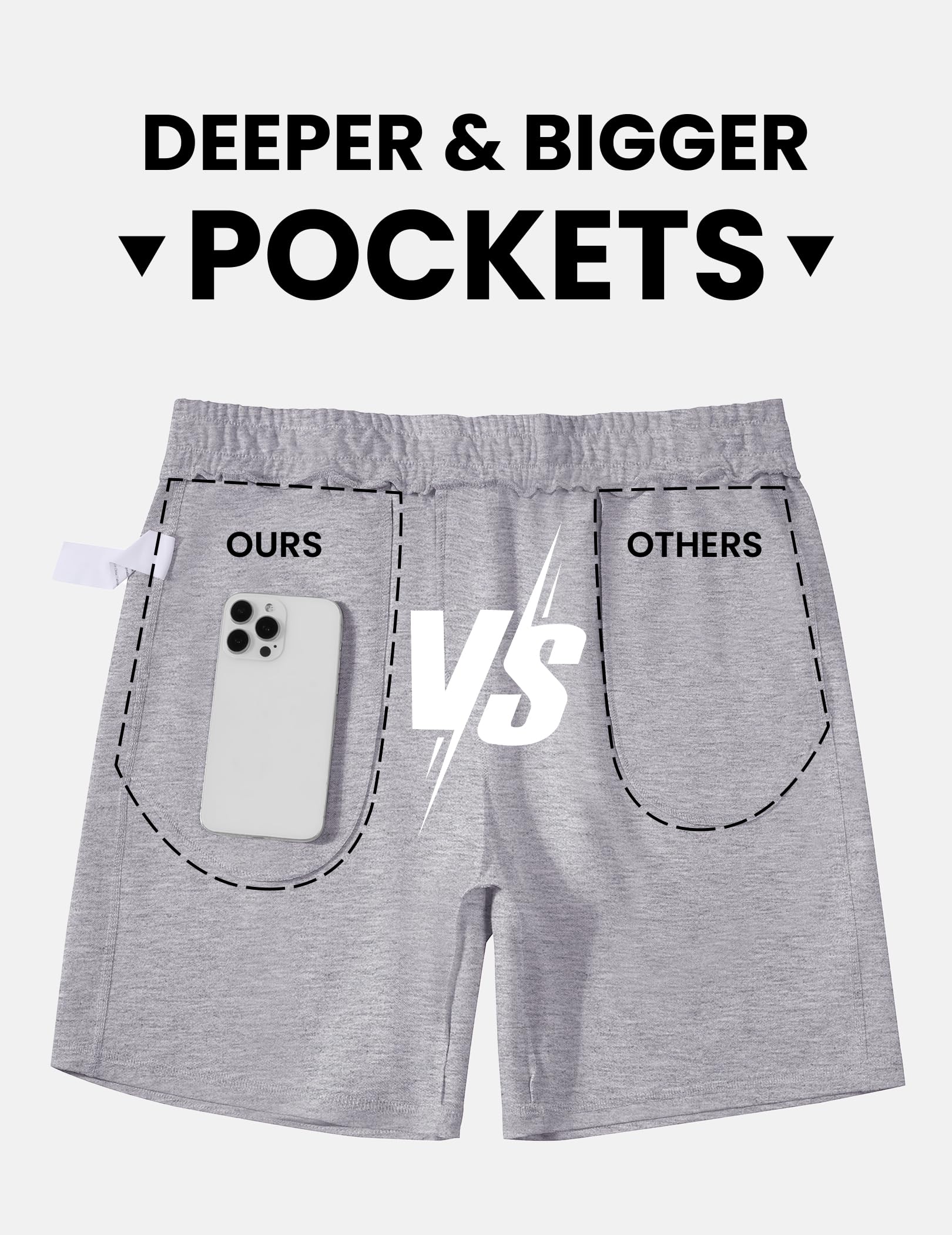 Men's Plain Drawstring Waist Sweat Short Unisex Sport Lounge Short