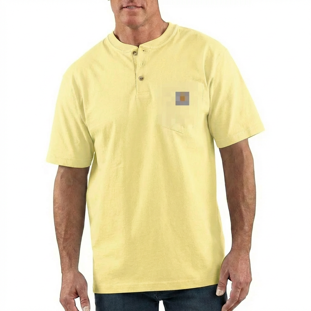🔥Last Day Promotion!🔥CHT Men's K84 Workwear Loose Fit Heavyweight POLOS Henley T-Shirt(Also Available in Big & Tall)