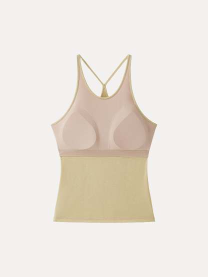 LiteWarm Two-Piece Set Cami with Surplice Ruched Built-In Bra Top