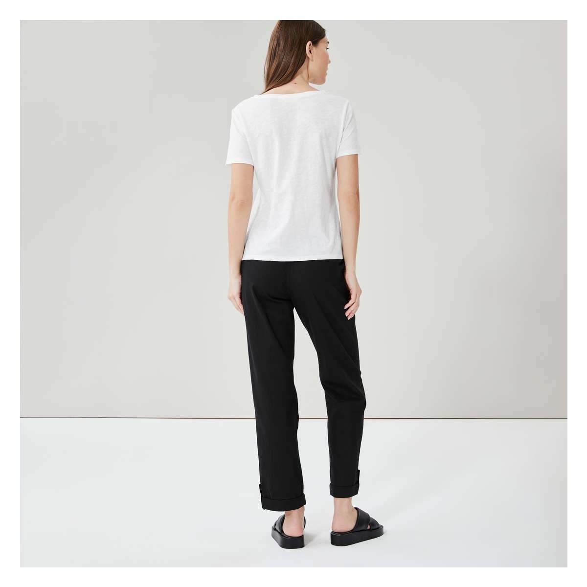 Linen-Blend Pant