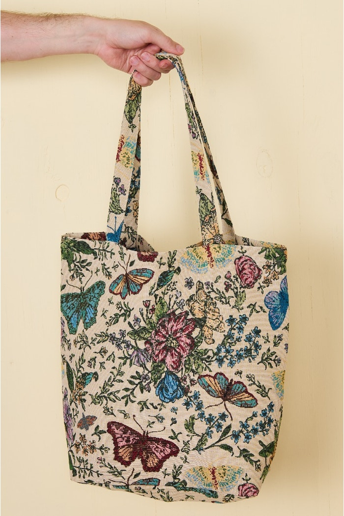 Butterfly Garden Jacquard Tote Bag
