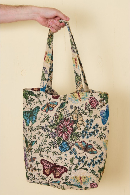 Butterfly Garden Jacquard Tote Bag