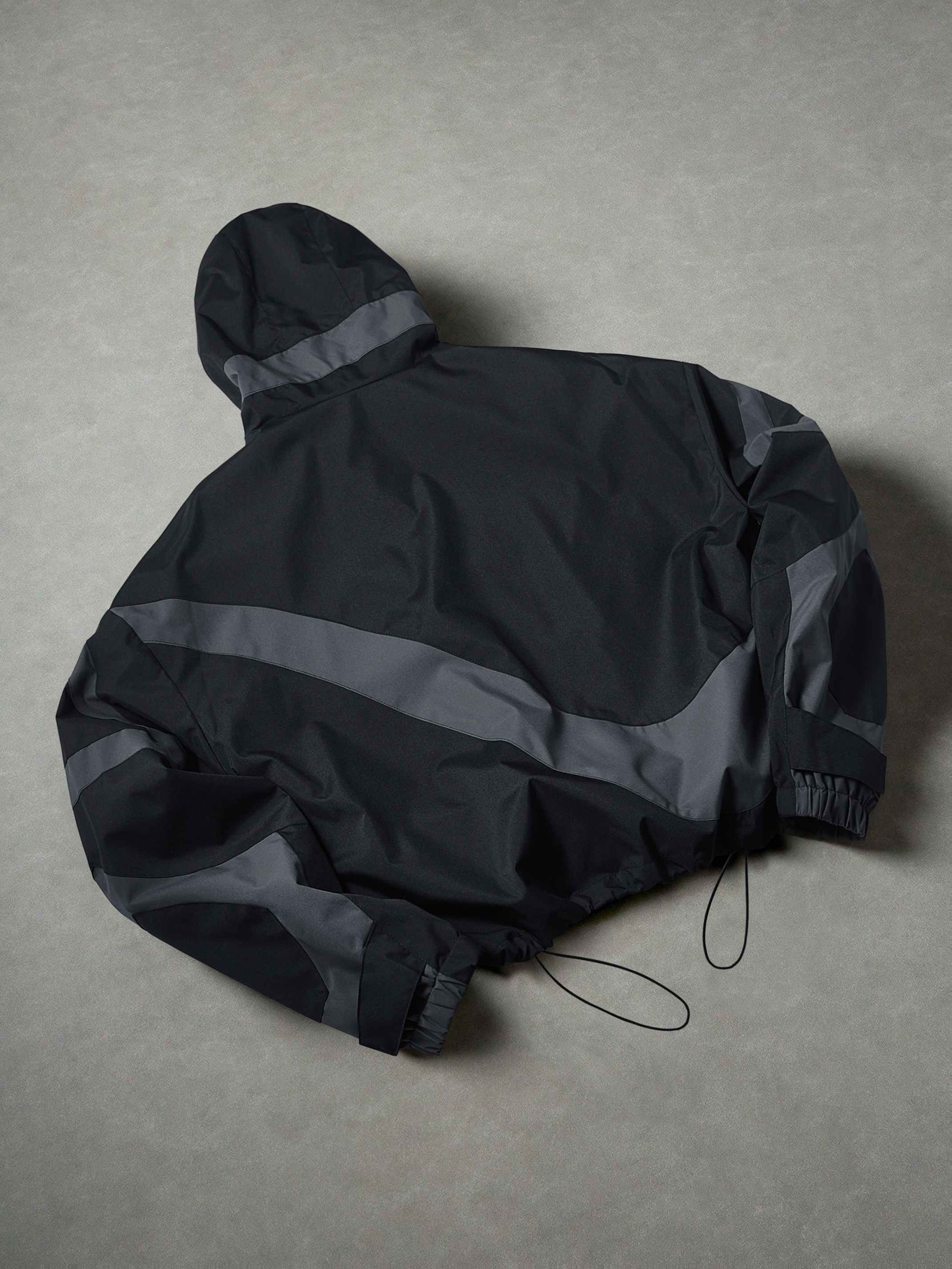 Men's High Street Patchwork Tracksuit Reflective Windbreaker Jacket Athletic Joggers Techwear Set