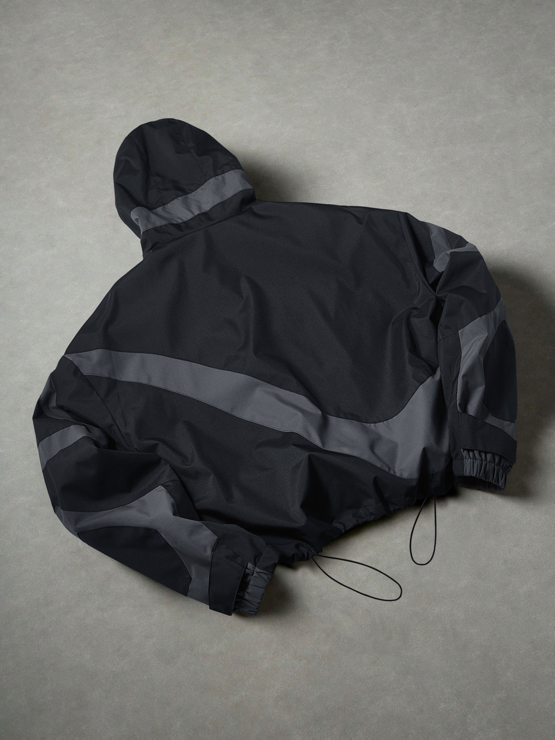 Men's High Street Patchwork Tracksuit Reflective Windbreaker Jacket Athletic Joggers Techwear Set