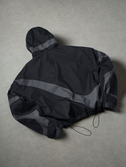 Men's High Street Patchwork Tracksuit Reflective Windbreaker Jacket Athletic Joggers Techwear Set