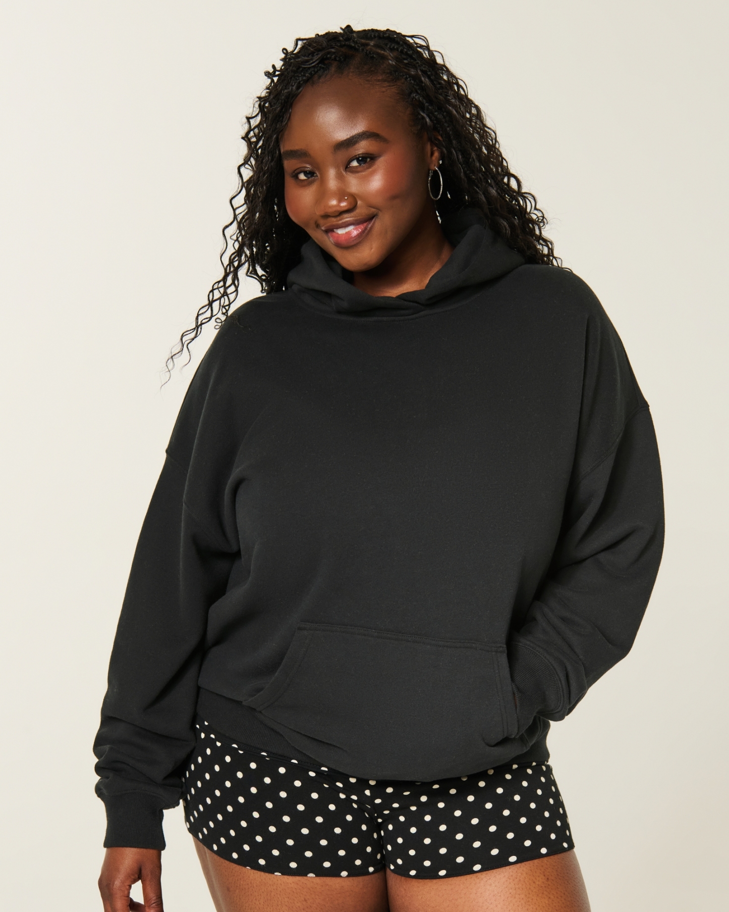  Feel Good Oversized Dot Hoodie