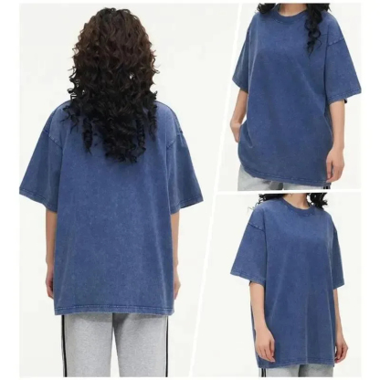 🔥Last Day Promotion🔥Unisex Casual Loose Wash Solid Basic Tees Vintage Oversized T-Shirt