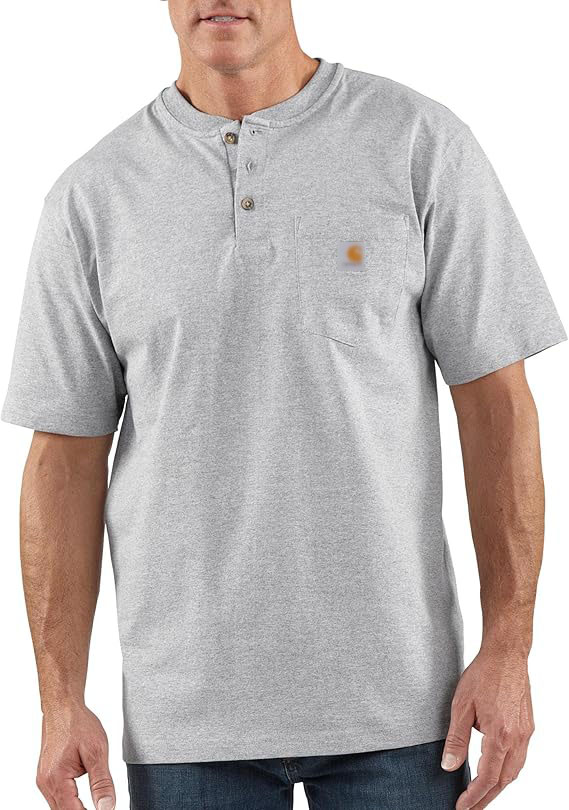 🔥Last Day Promotion!🔥CHT Men's K84 Workwear Loose Fit Heavyweight POLOS Henley T-Shirt(Also Available in Big & Tall)