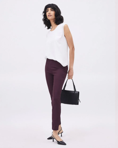 Basic Silky Crepe Cap Sleeve Blouse